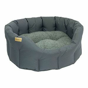Earthbound klasiska ūdensizturīga suņu gulta pelēka