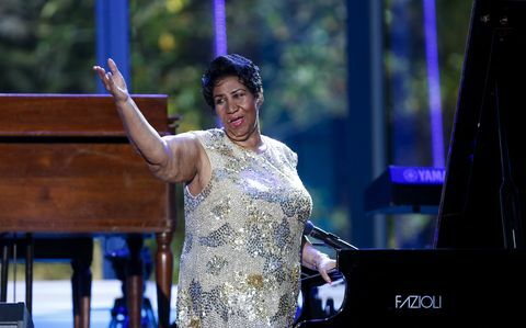 Aretha Franklin uzstājas Baltā nama Starptautiskajā džeza dienas koncertā 2016. gadā.