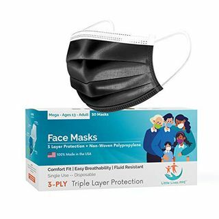 Trīslāņu vienreizējās lietošanas maskas (50 iepakojumi)