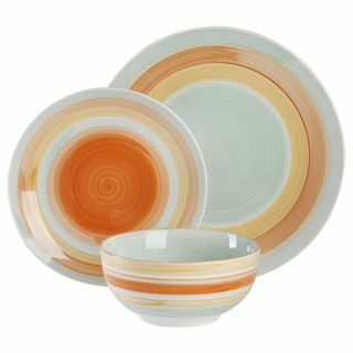 Vintage Stripe 12-daļīgs porcelāna trauku komplekts 