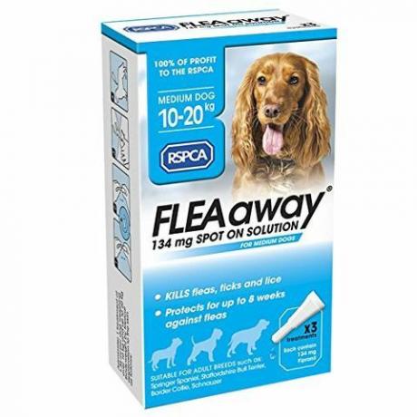 RSPCA FleaAway Spot On Solution vidējiem suņiem, 134 mg