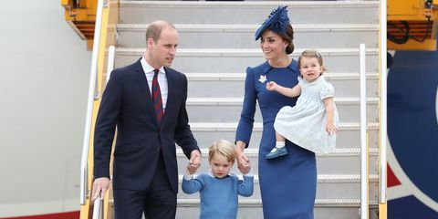 Prinča Viljama hercogiene Cambridge Prinsdžordža princese Charlotte canada karalisko ģimeni