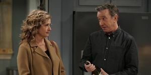 Pēdējais vīrietis stāv l r nancy Trevis un Tim Allen in the this too will bass episode of last man standing ēterā ceturtdien, 12. marts 800 830 pm etpt on fox photo by Fox via getty images