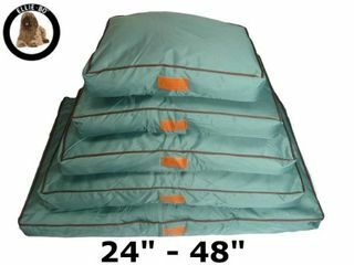 Ellie-Bo ūdensnecaurlaidīgas suņu gultas zaļā krāsā — pielāgotas būriem un kastēm (34 collas — der 36 collu lielam suņu būrim)