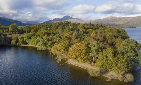 Tiek pārdota apmēram 103 akru liela sala, kas atrodas pie dienvidu Loch lomond rietumu krasta