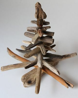 Driftwood Ziemassvētku eglītes koka dekorēšana