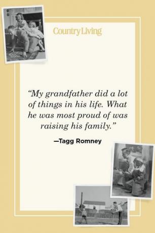 “Mans vectēvs savā dzīvē paveica daudzas lietas, ar ko pats lepojās, ka audzināja savu ģimeni” - Tagg Romney