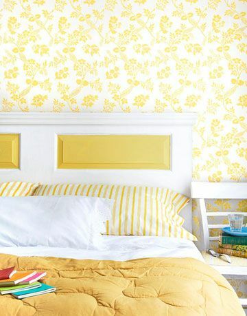 dzeltenā un baltā gulta