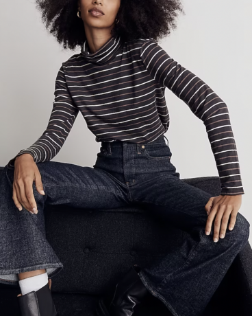 Whisper Cotton Turtleneck Tops