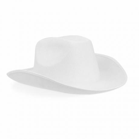 Balta filca kovboju cepure