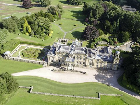 Broughton Hall - Jorkšīra - aerial - cottages.com