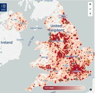 Swinton Insurance - Yale UK - ielaušanās karstajiem punktiem - karte